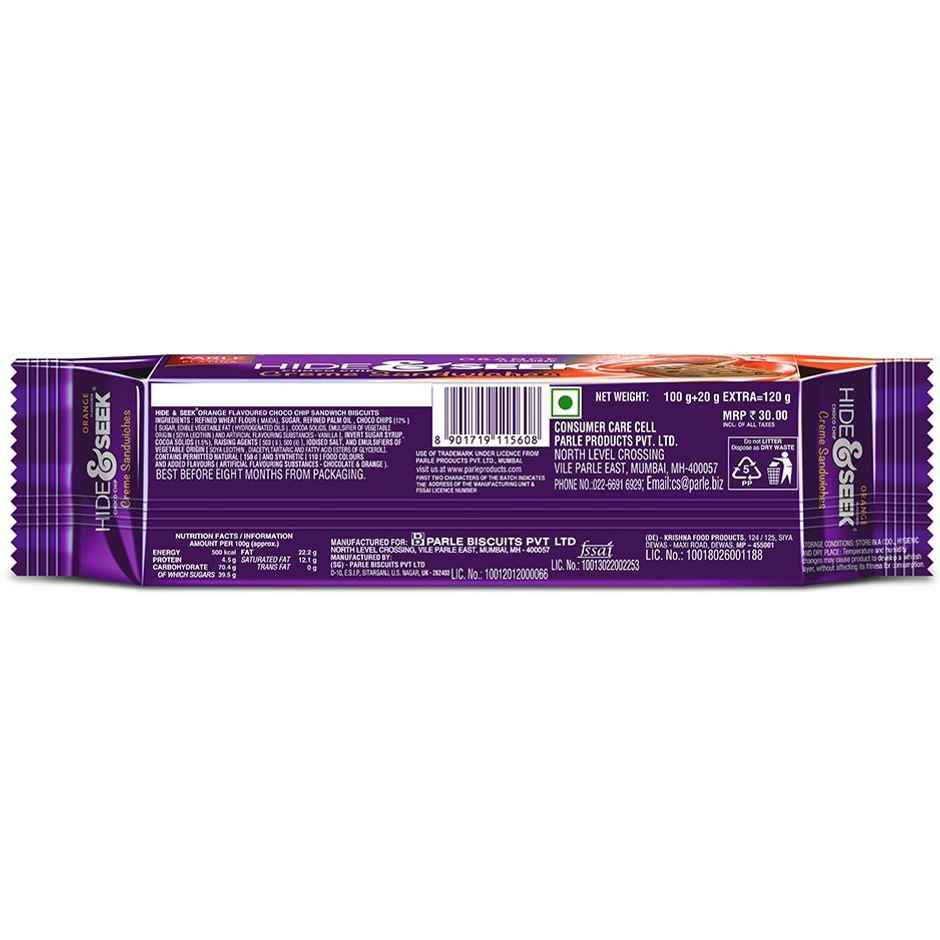 Parle Hide & Seek Orange Creme Sandwiches