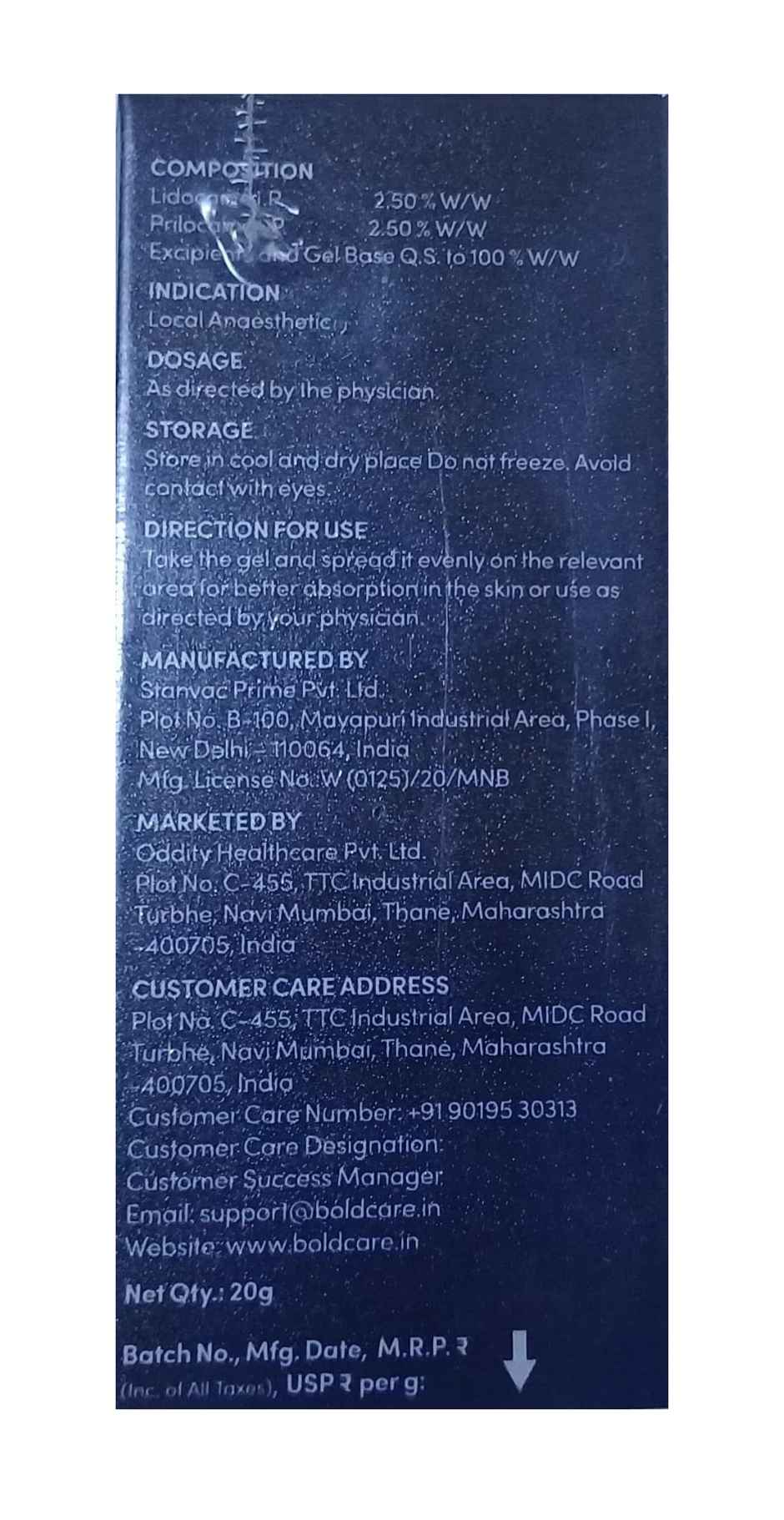 Bold Care Extend Delay Gel