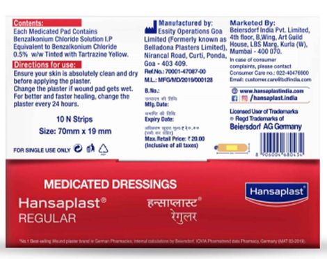 Hansaplast Regular Bandage 10