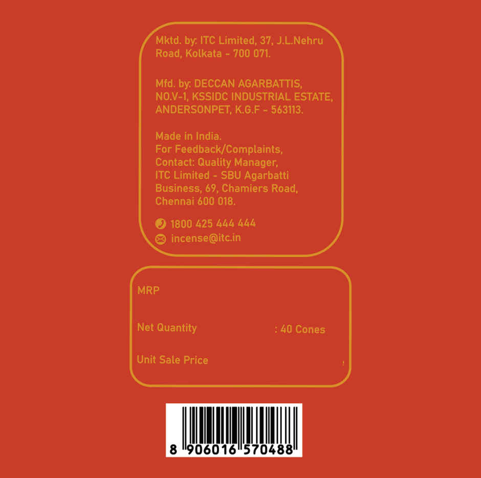 Temple Premium Bambooless Dhoop Cones | Sandalwood and Patchouli Fragrance | Mangaldeep