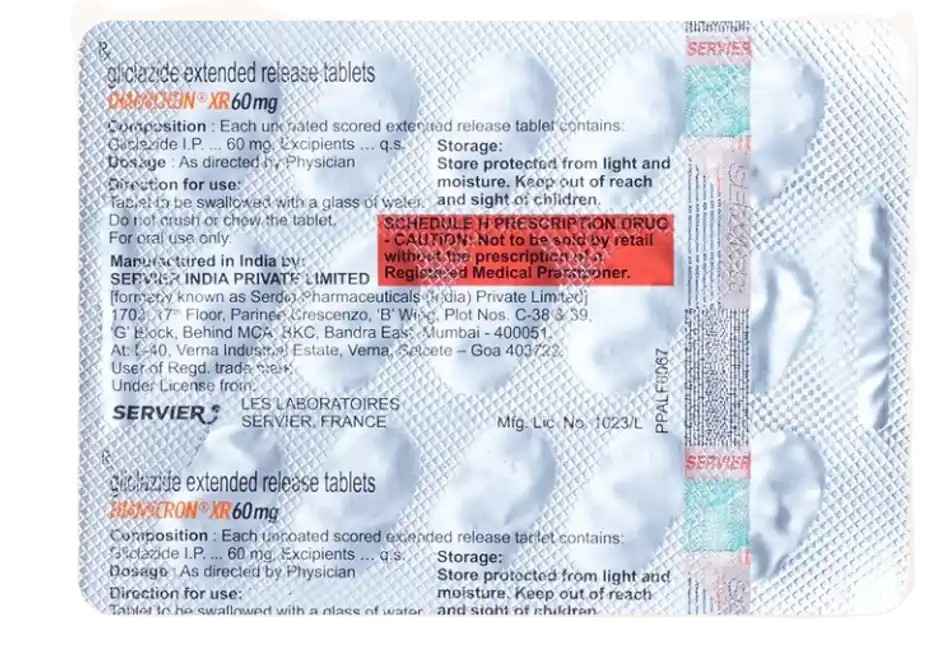 Diamicron XR 60mg Tablet