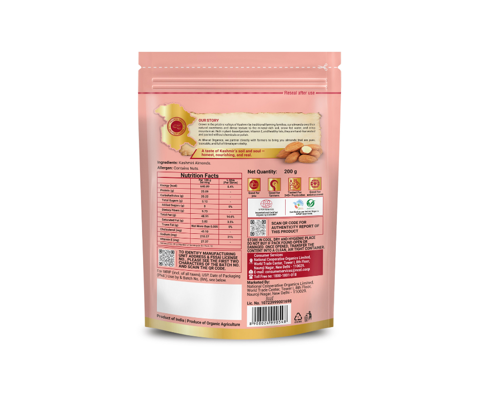 Bharat Organics Kashmiri Mamra Almonds