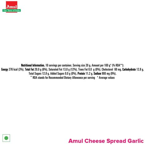 Amul Cheese Spread Spicy Garlic