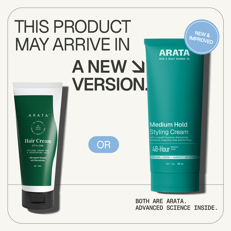 Arata Medium Hold Styling Cream with Hyaluronic Acid for Moisturisation & Natural Finish