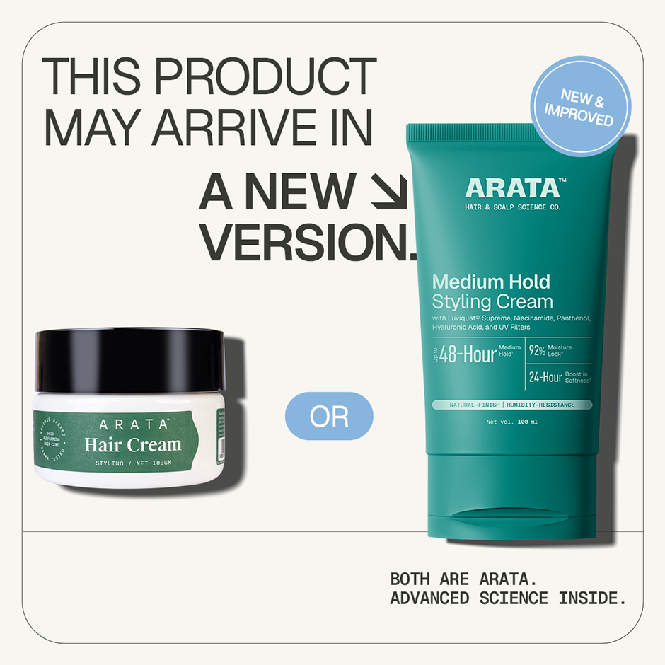 Arata Medium Hold Styling Cream with Hyaluronic Acid for Moisturisation & Natural Finish