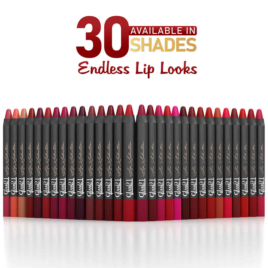 Glam21 Lip Seduction Non- Transfer Crayon Lipstick Creamy Matte Formula| Purple Mousse | 12