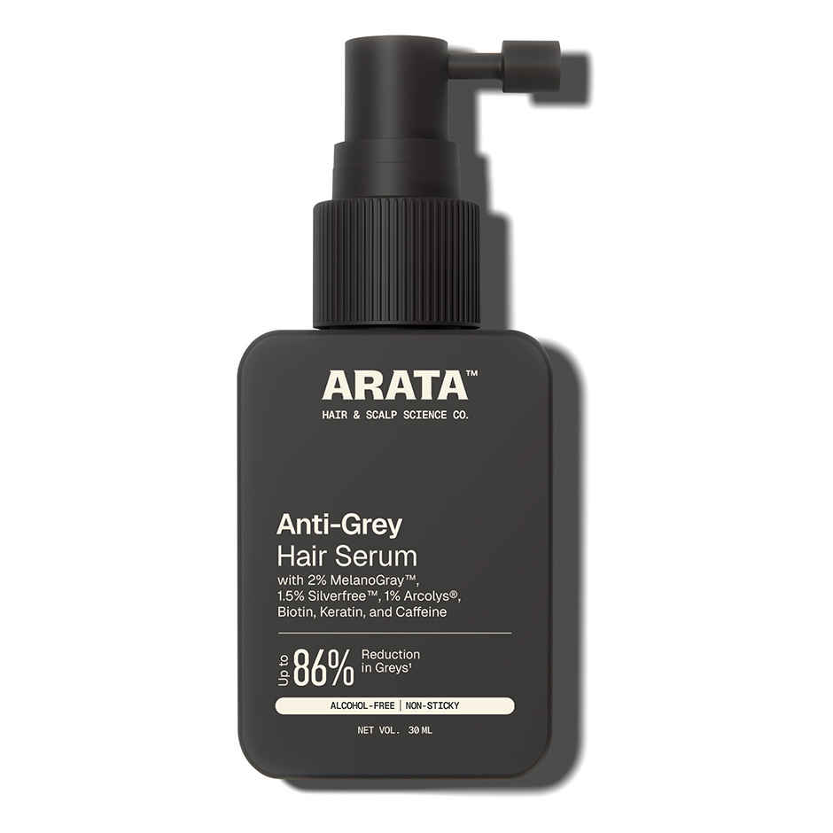 Arata Anti-Grey Hair Serum | Slows Premature Greying | Biotin, Keratin & Caffeine