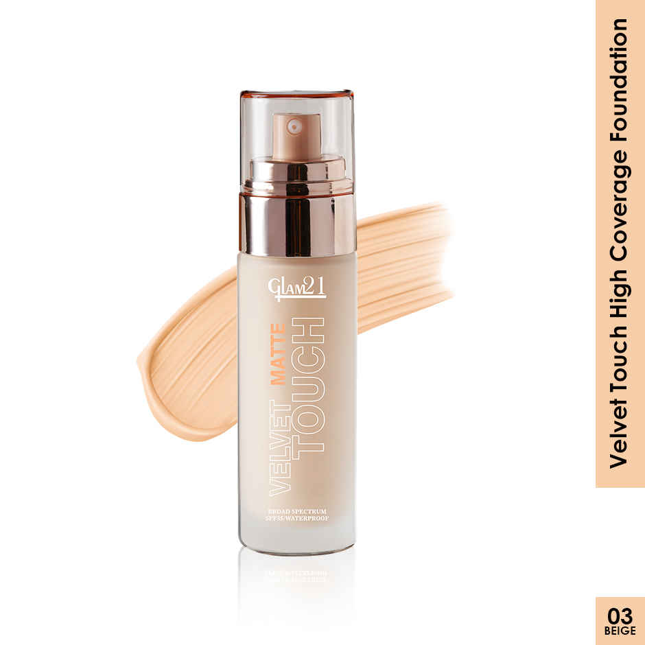 Glam21 Velvet Touch Oil Control Silk Foundation | Beige