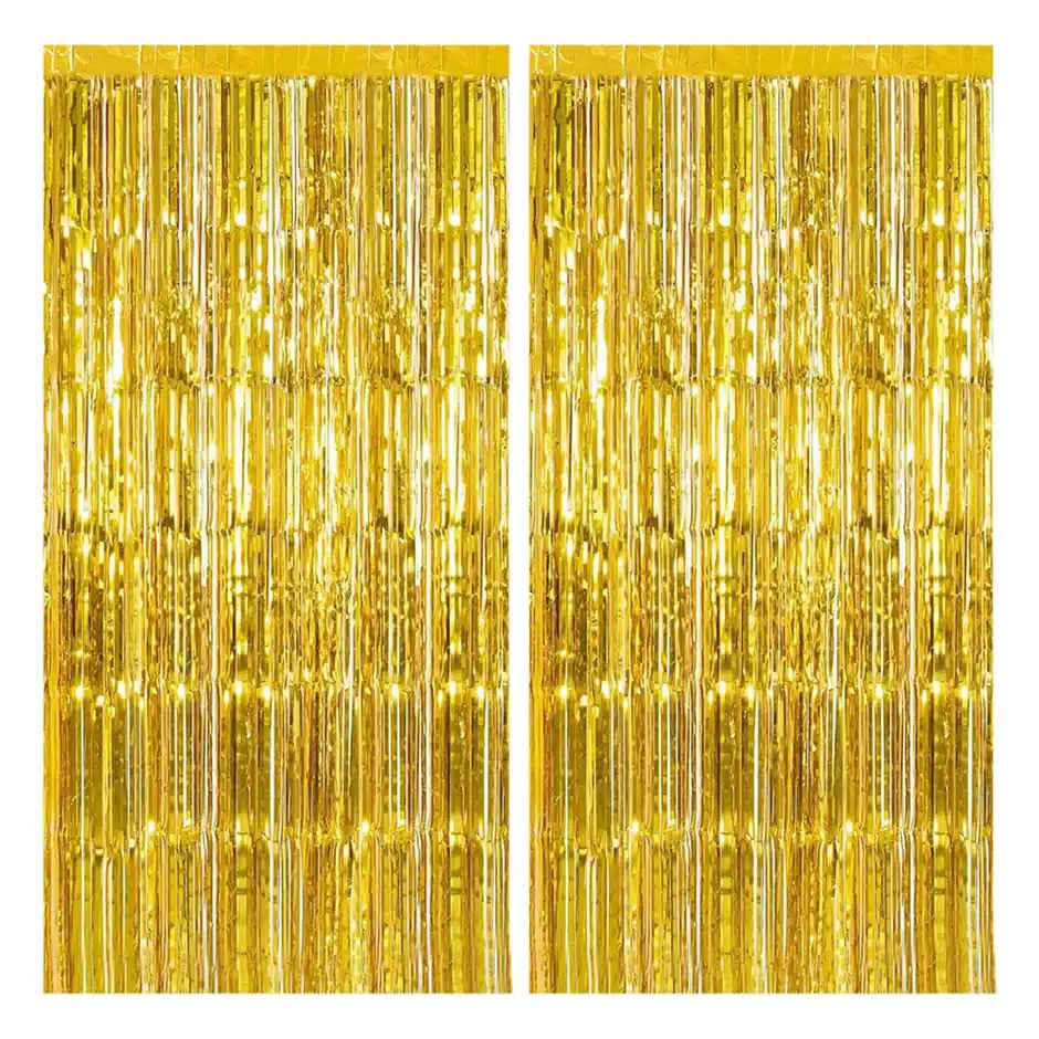 Golden Foil Curtains for Birthday, Anniversary & Kids Decoration Kit | BeyondLuv