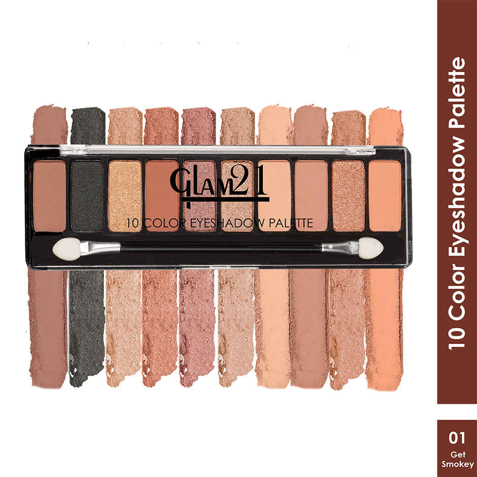 Glam21 Eyeshadow Palette 10 Highly Pigmented Shades -Get Smoky