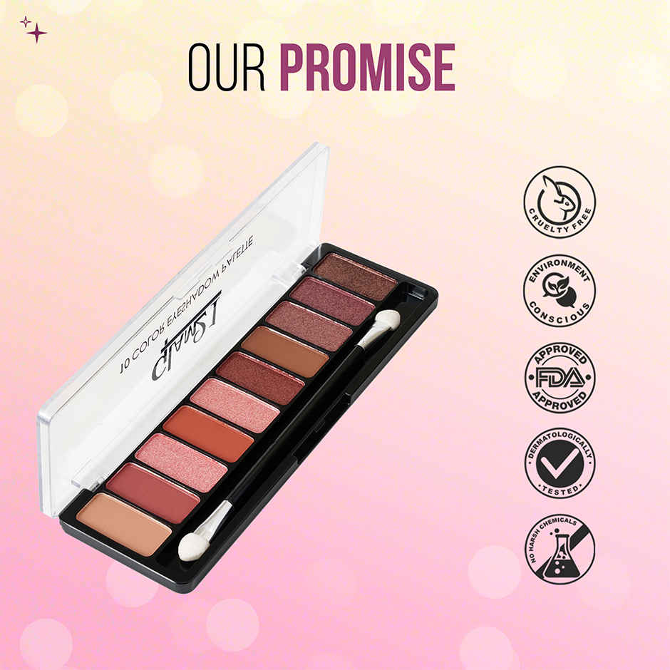 Glam21 Eyeshadow Palette 10 Highly Pigmented Shades - Wet N Wild