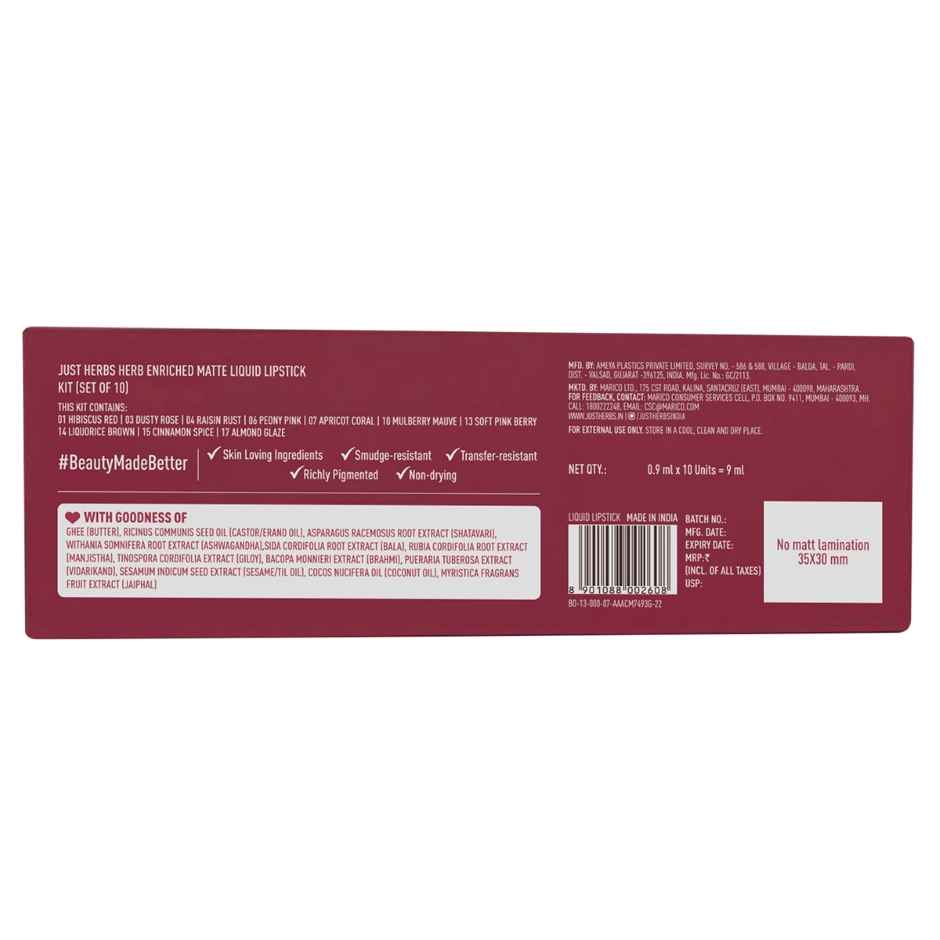 Just Herbs Herb Enriched Matte Liquid Lipstick Set