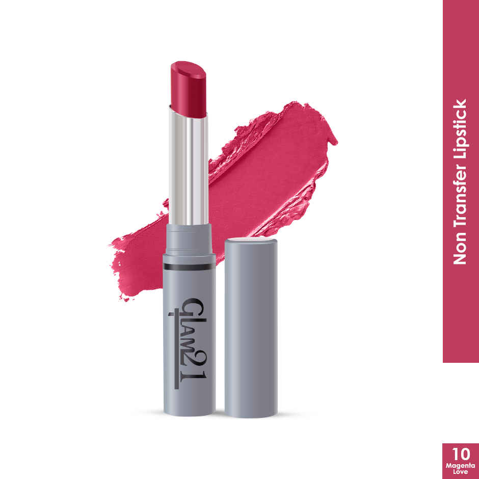Glam21 Long Lasting Non Transfer Lipstick, Creamy Matte Finish-Magenta Love-10