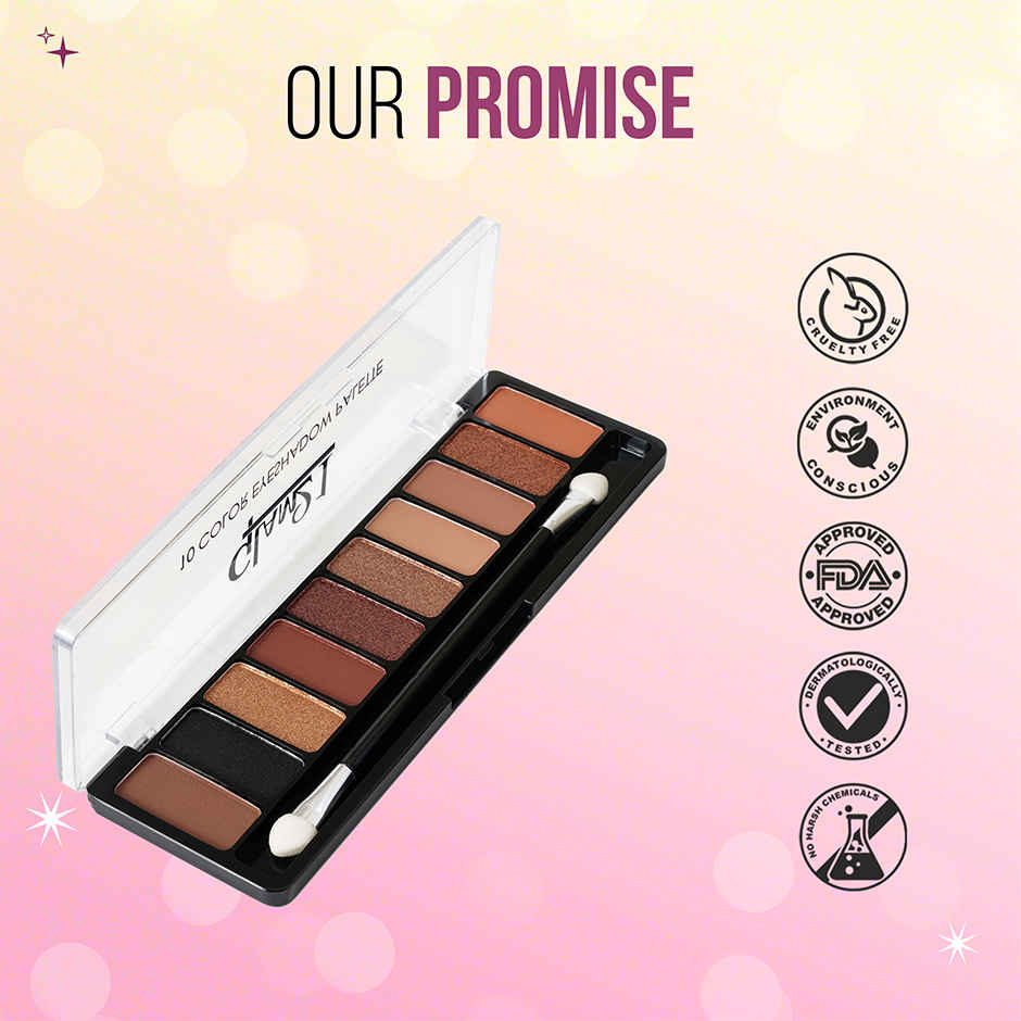 Glam21 Eyeshadow Palette 10 Highly Pigmented Shades -Get Smoky
