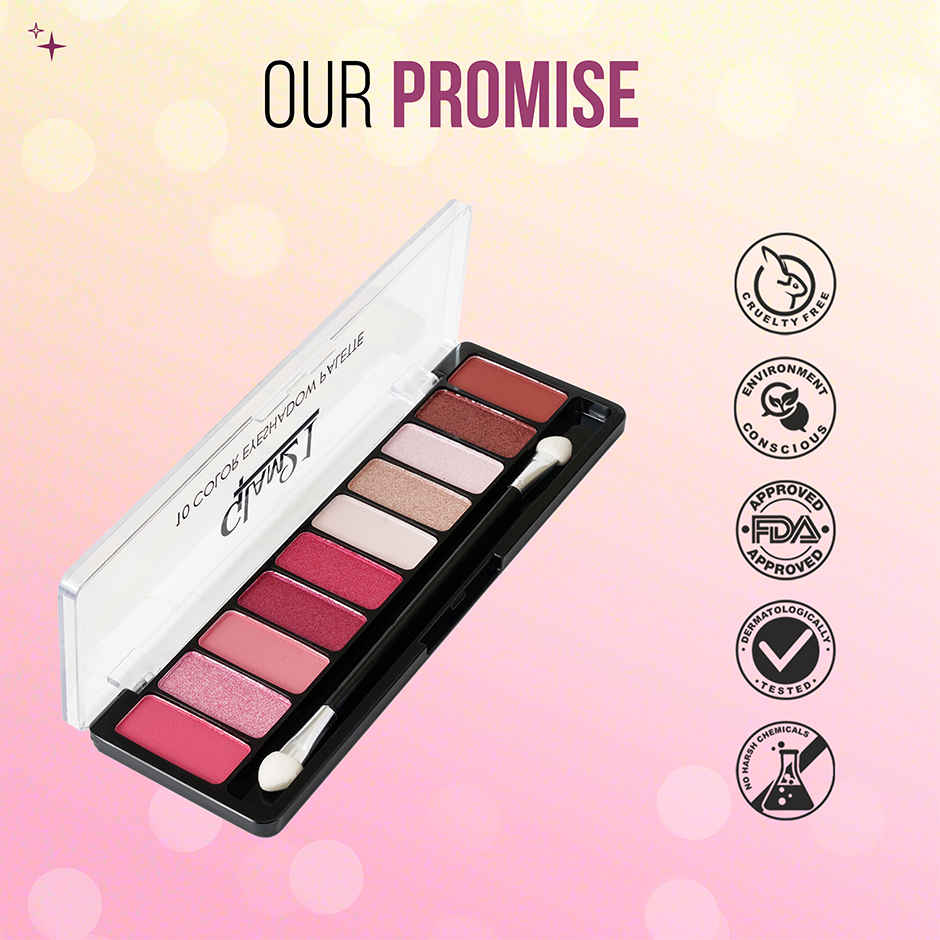 Glam21 Eyeshadow Palette 10 Highly Pigmented Shades -Floral Beauty