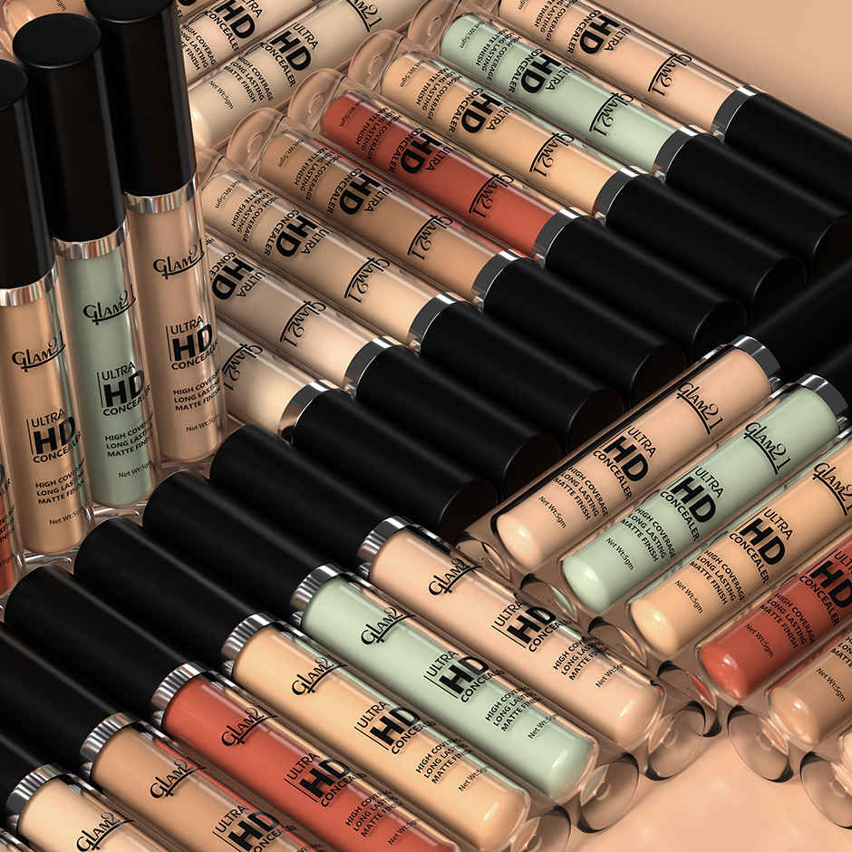 Glam21 Ultra Hd Liquid Concealer For Hd Finish | Non-Sticky Long-Lasting Matte Finish | Orange Bar