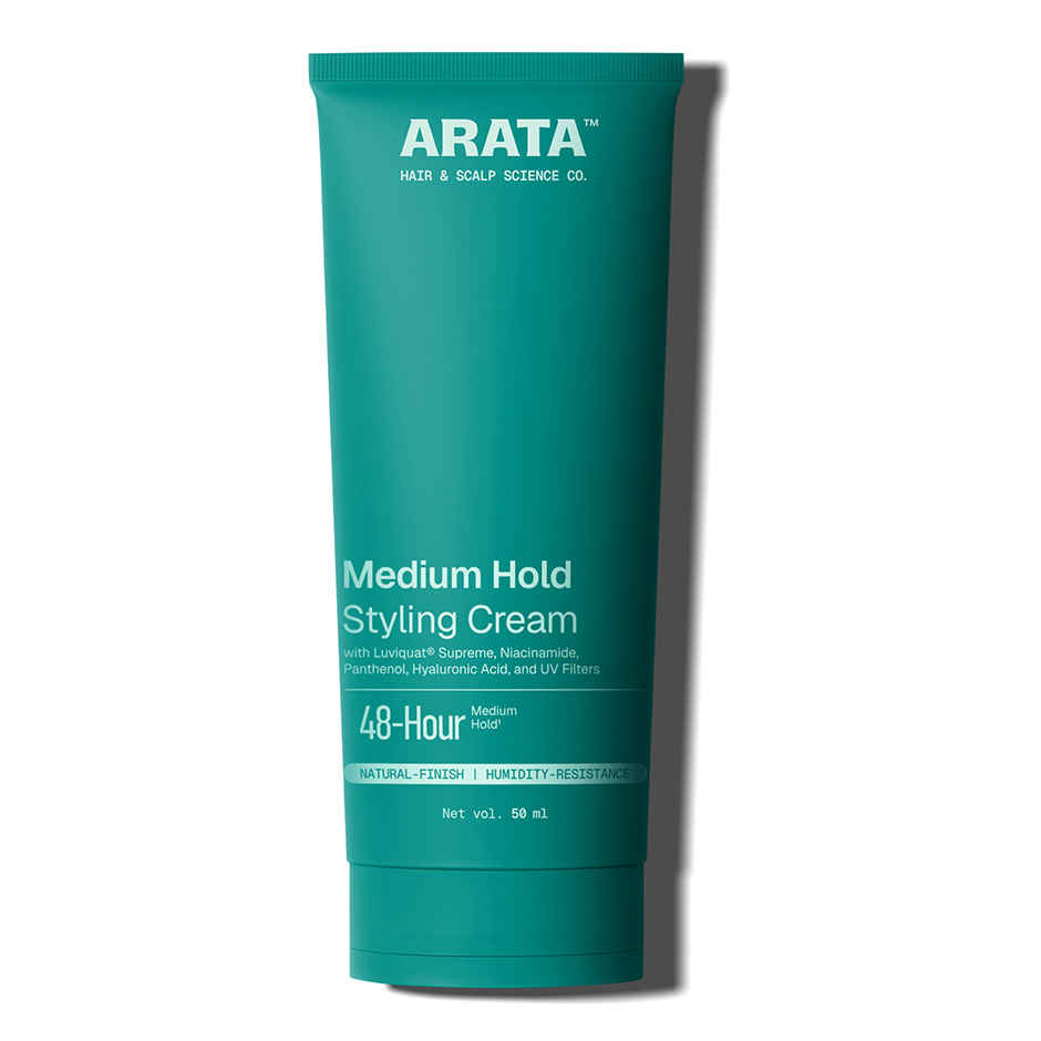 Arata Medium Hold Styling Cream with Hyaluronic Acid for Moisturisation & Natural Finish