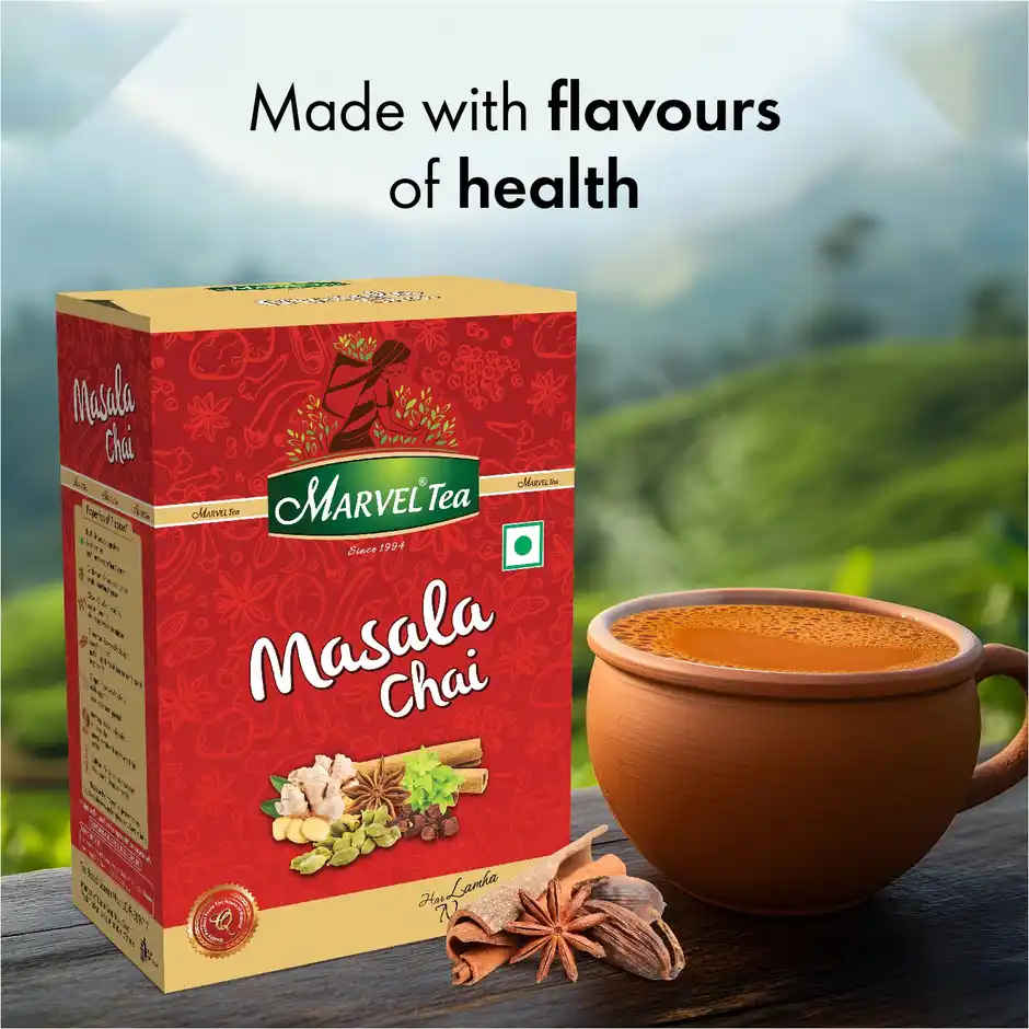 Marvel Masala Tea | Clove, Cinnamon, Ginger, Tulsi, Cardamom