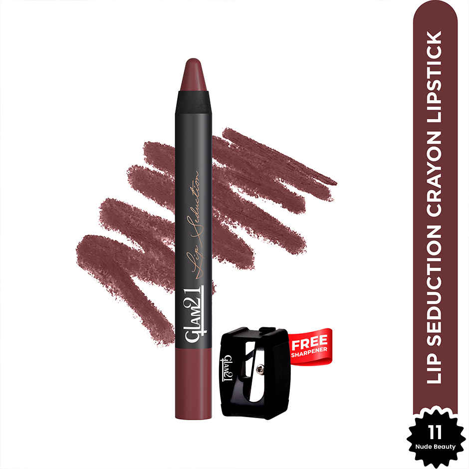 Glam21 Lip Seduction Non- Transfer Crayon Lipstick Creamy Matte Formula | Nude Beauty | 11