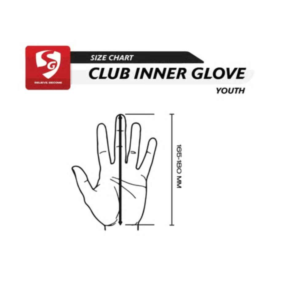 SG Club White Cotton Knit Gloves | Youth