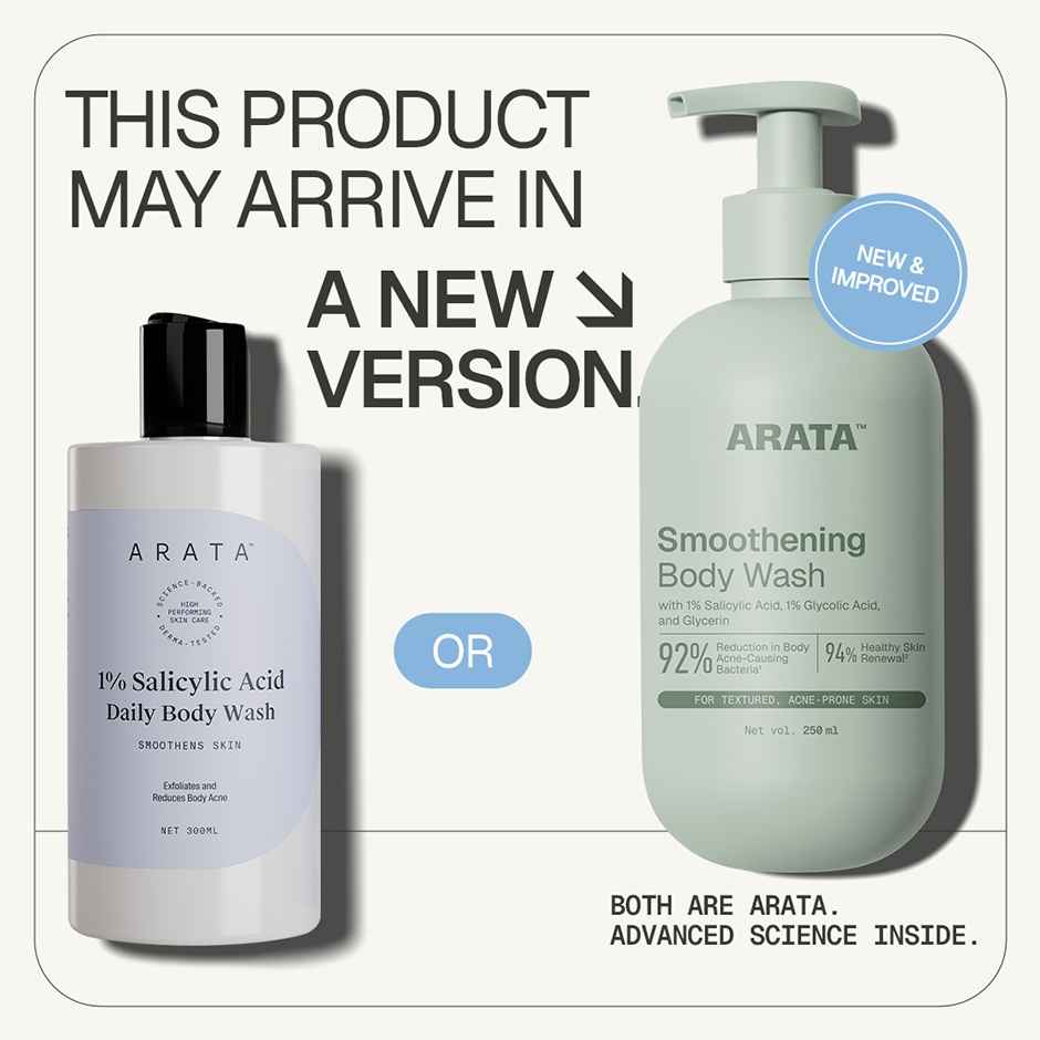 Arata 1% Salicylic Acid Exfoliating Daily Body Wash Combo