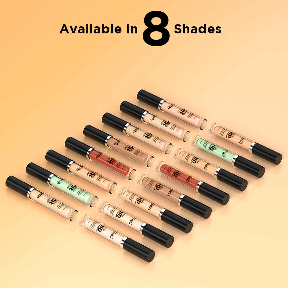 Glam21 Ultra Hd Liquid Concealer For Hd Finish | Non-Sticky Long-Lasting Matte Finish | Orange Bar