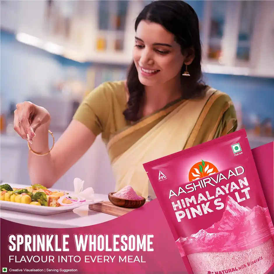 Aashirvaad Himalayan Pink Salt | Sendha Namak/Rock Salt
