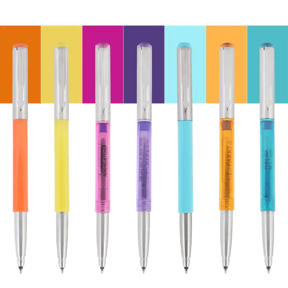 Parker Vector Metallix Orange Roller Ball Pen & Notebook | Teacher's Gift Set