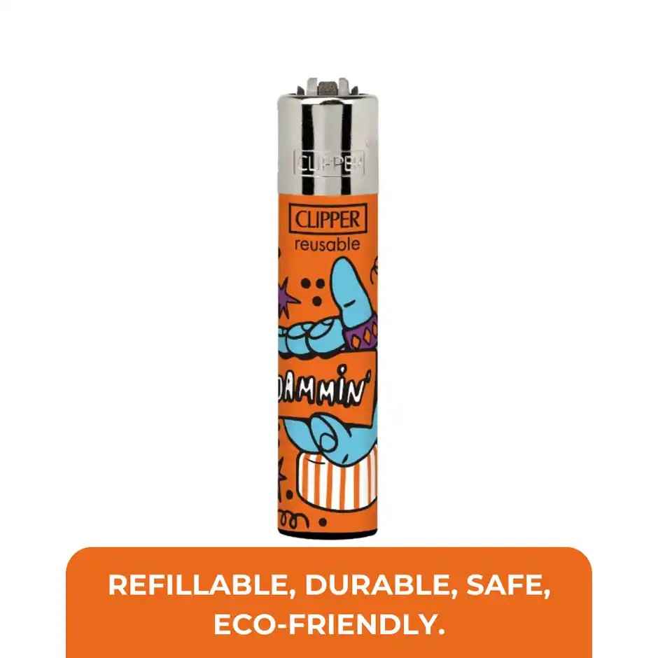 Clipper Lighters CP-11 | Refillable & Reflintable | Premium Quality | Assorted