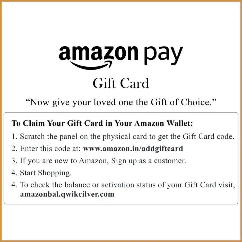 Amazon Pay Gift Card Black Box - 1000