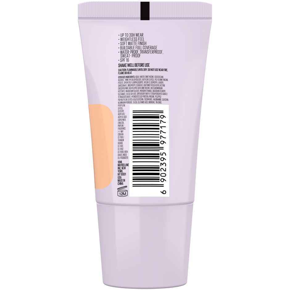 Maybelline Super Stay Lumi Matte Liquid Foundation, 30HR Long Lasting, 120