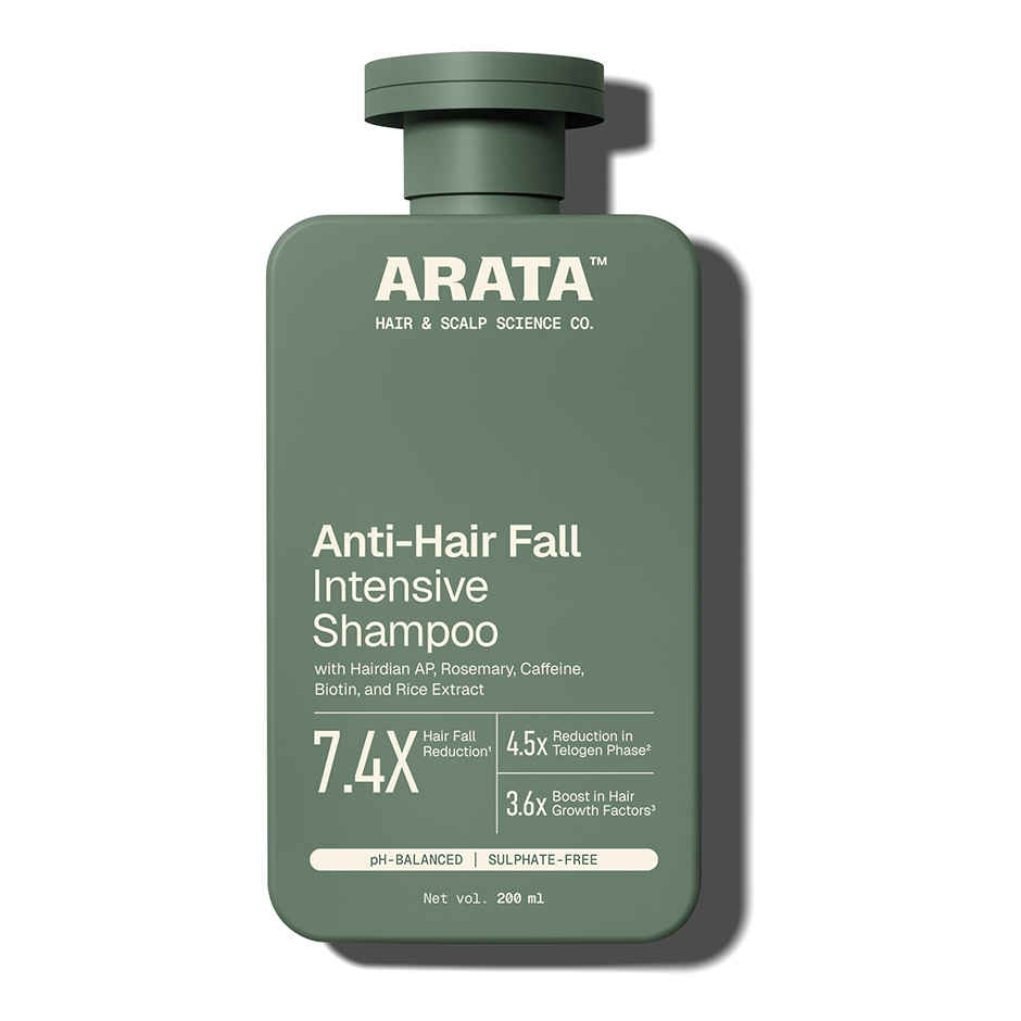 Arata Anti-Hair Fall Shampoo | Caffeine & Rosemary | Reduces Hair Fall | Sulphate-Free