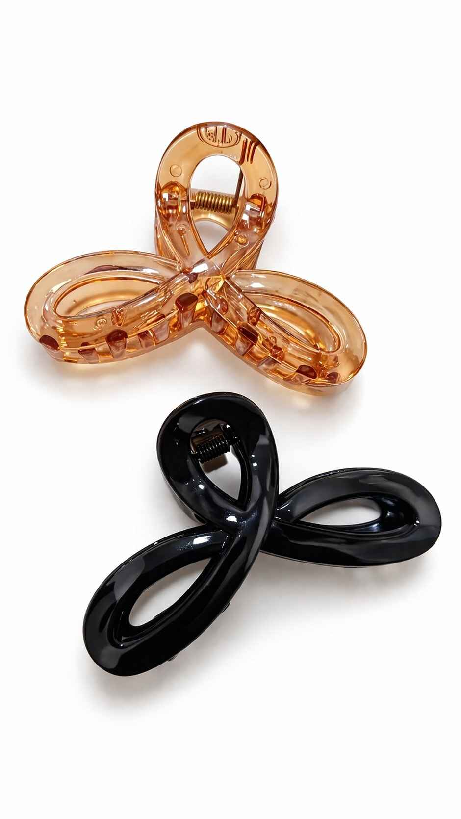 Bow Claw Clip Medium for Girls and Women | Black and Brown