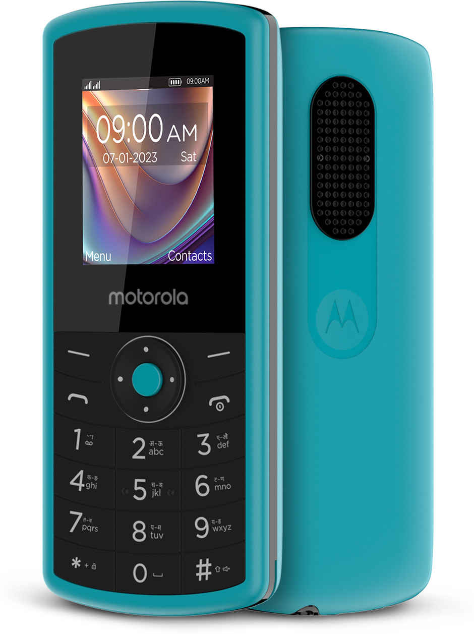 Motorola A10V Dual Sim Keypad Phone | 1.8 Inch Display| Wireless Fm |Auto Call Recording |Teal Blue