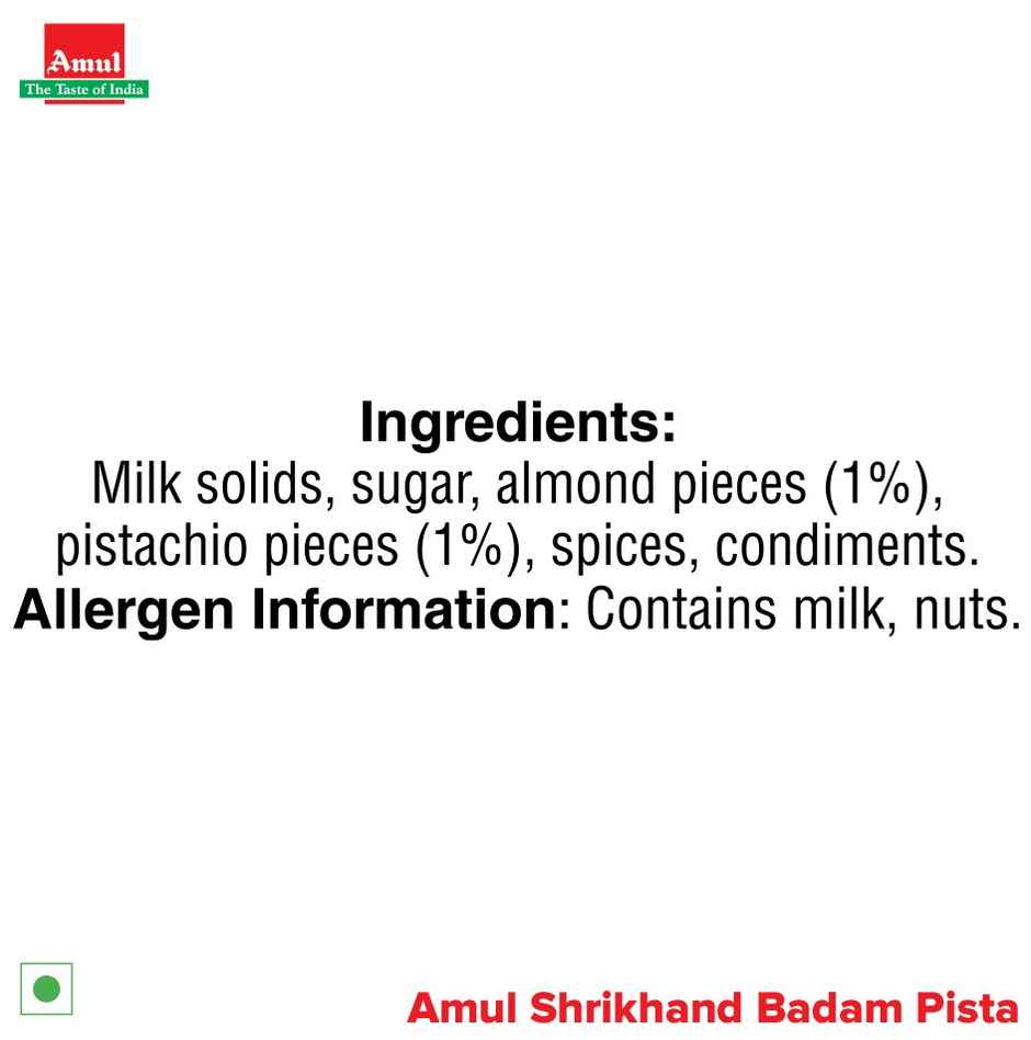 Amul Shrikhand Badam Pista