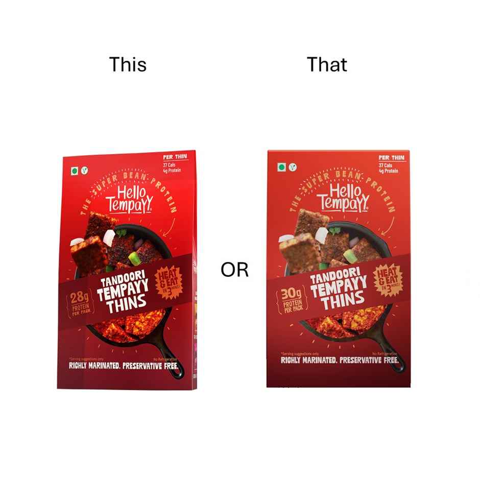 Hello Tempayy 28g Protein Tandoori Tempeh Thins - Sandwiches & Wraps Combo