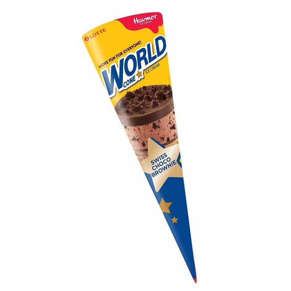 Havmor Swiss Choco Brownie Ice Cream Cone Combo