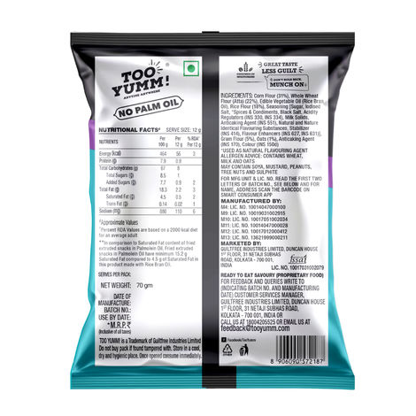 Too Yumm! Dahi Papdi Chaat Multigrain Healthy Chips High Protein Crunchy Crisps Combo 