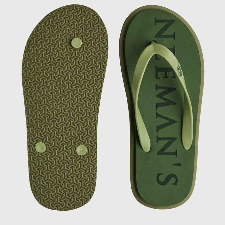 Neemans Unisex Eco Classic Slippers | Green with Light Green - UK 8