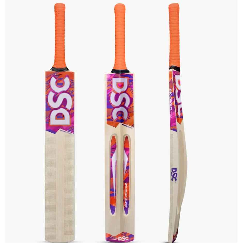 DSC Kashmir Willow Tennis Bat Volcano Scoop Lightweight Two Scoop Bat Short Handle Full Size