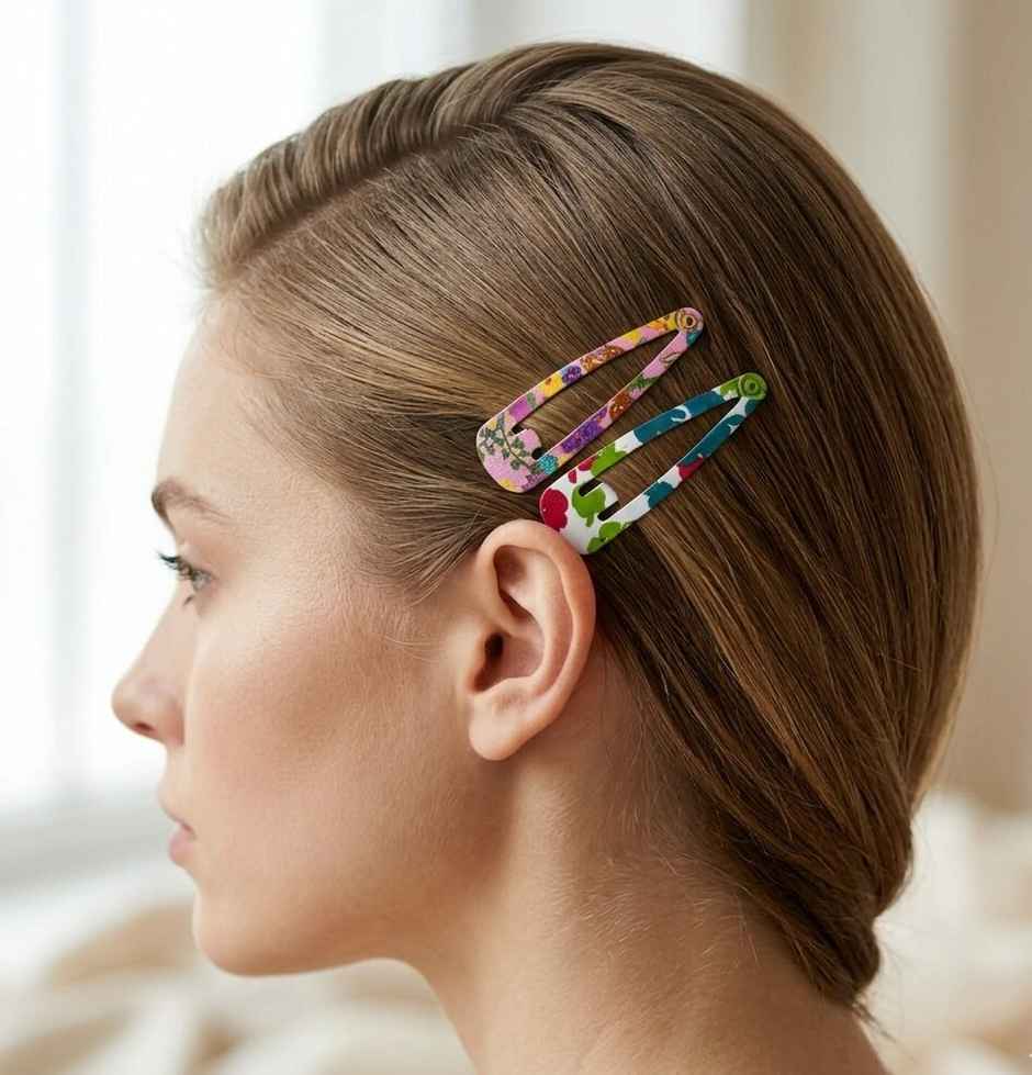 The Opal Factory Printed Tic Tac Pinsfor Girls and Women | Multicolor