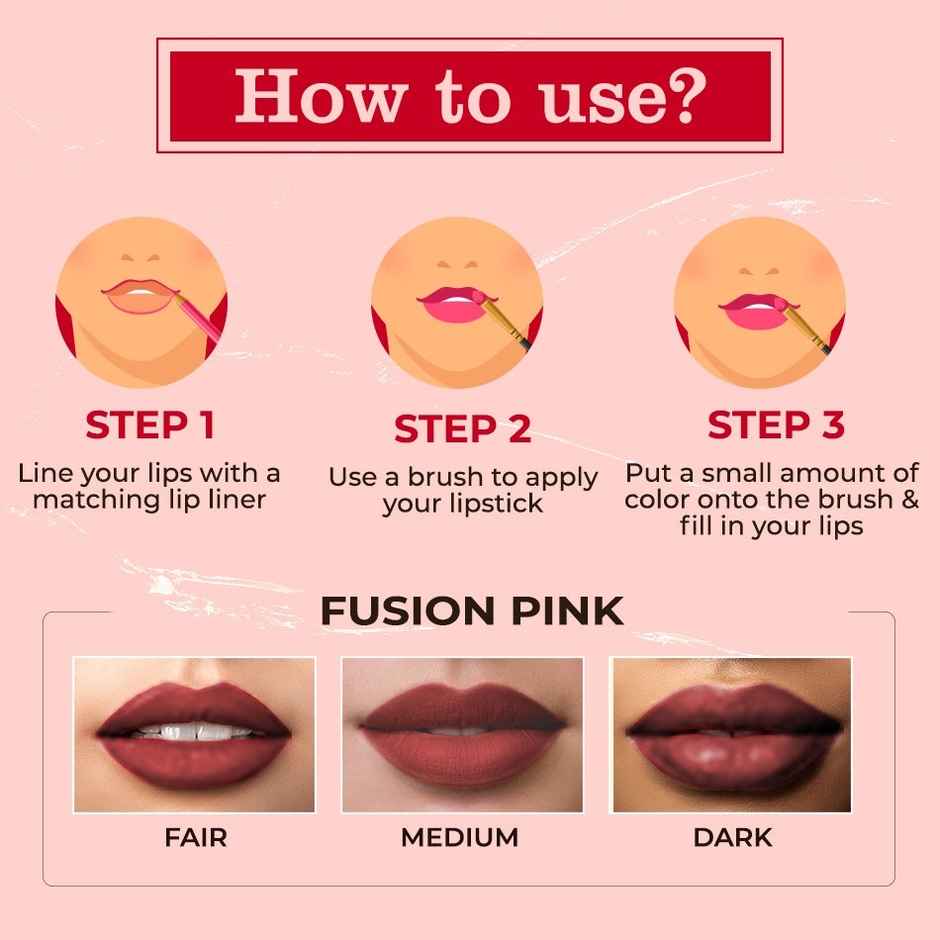 Colorbar Xoxo Everlasting Matte Lipstick | Fusion Pink-023