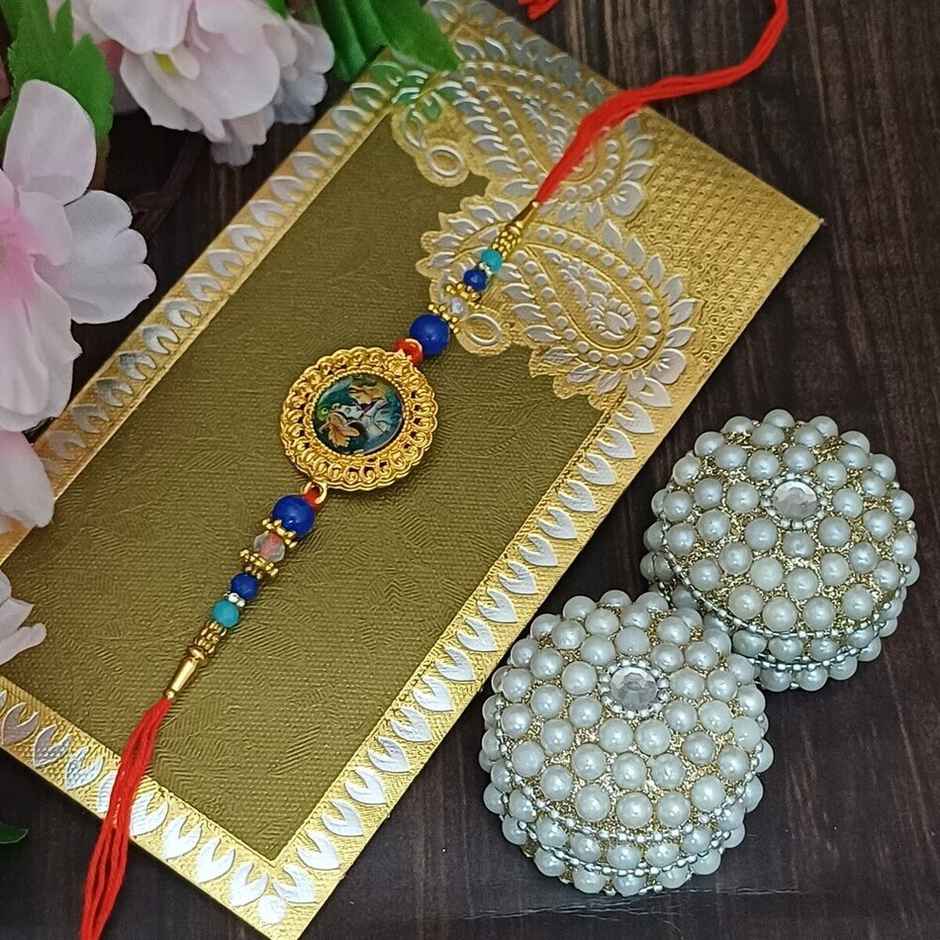 Radha Krishna Frame Rakhi | Divine Design | Gullak