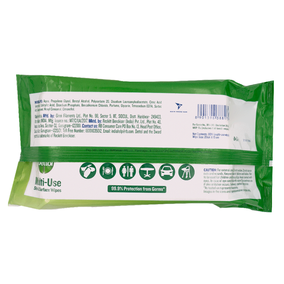Dettol Multi-Use Skin and Surface Wet Wipe