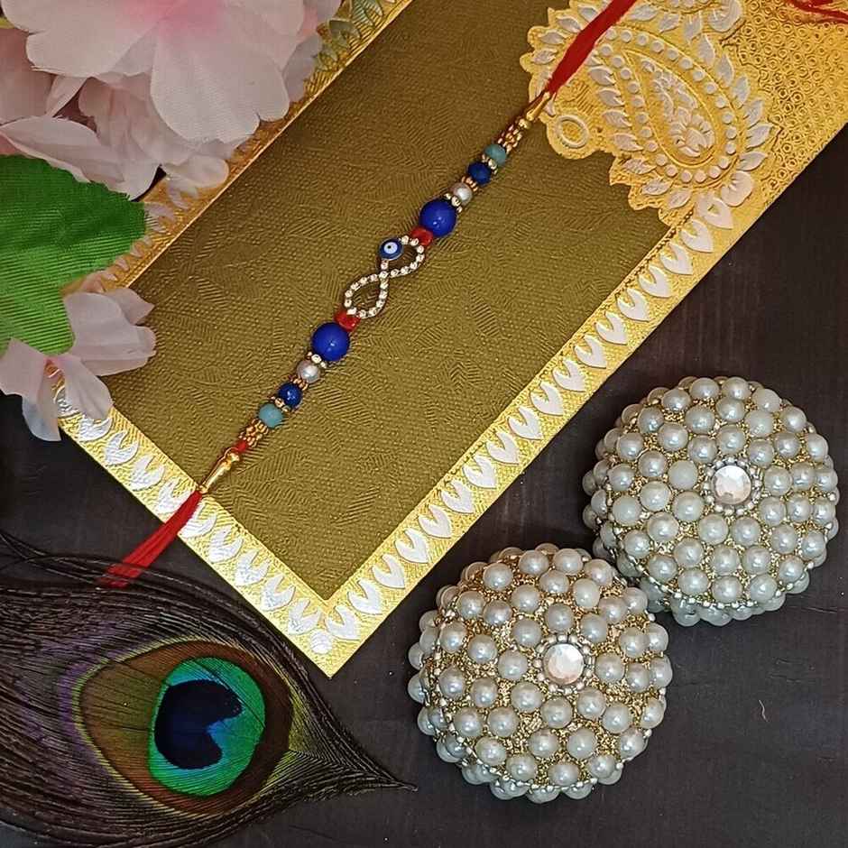 Gullak Diamond Infinity Metal Rakhi