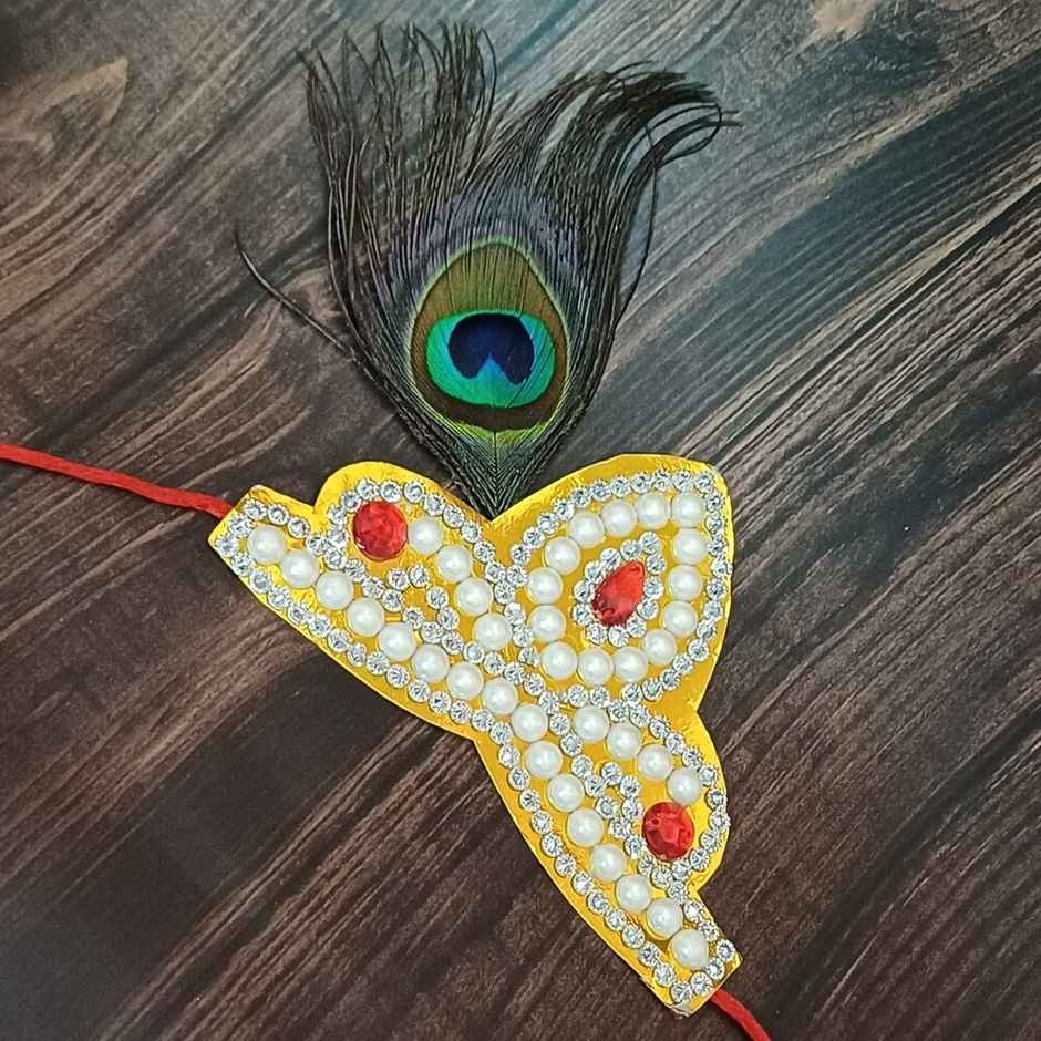 Kids Moti Mukut With Mor Pankh | 13 x 13 cm | Gullak