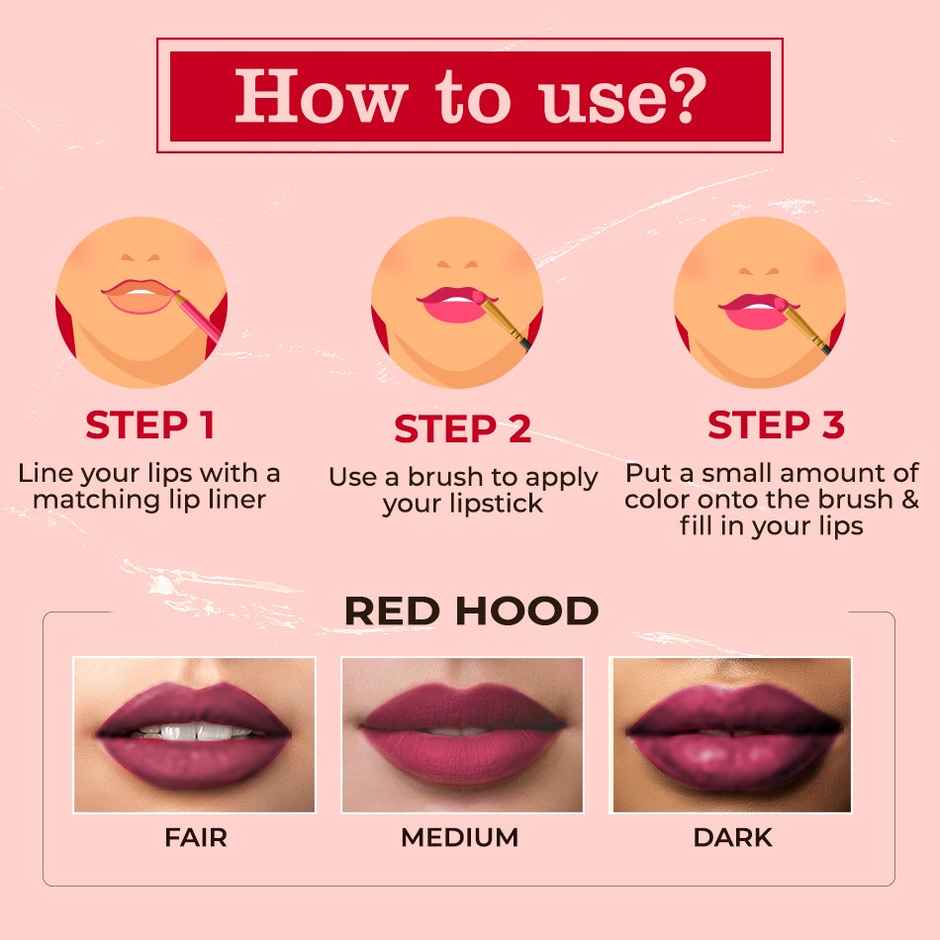 Colorbar Xoxo Everlasting Matte Lipstick | Red Hood-019