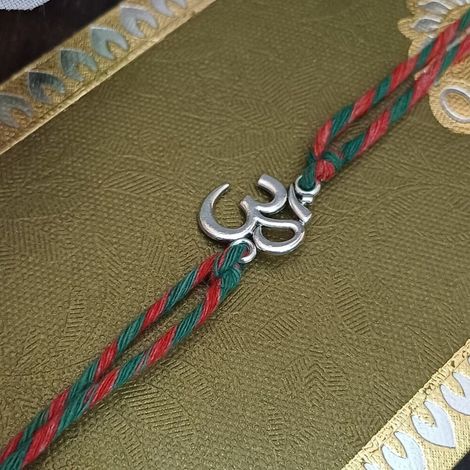 Gullak Auspicious Symbols With Colourful Mauli Rakhi - Festive Rakhi | Assorted Designs