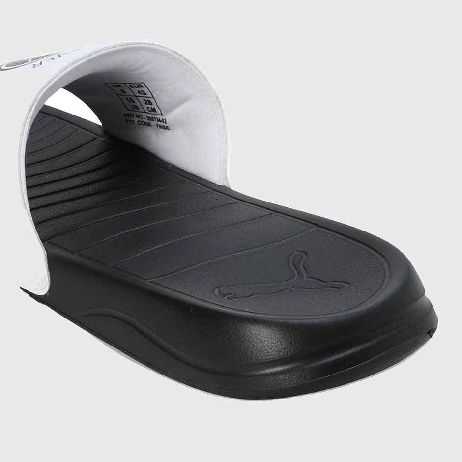 Puma Men's Xerxes Slides | Black and White - UK 8