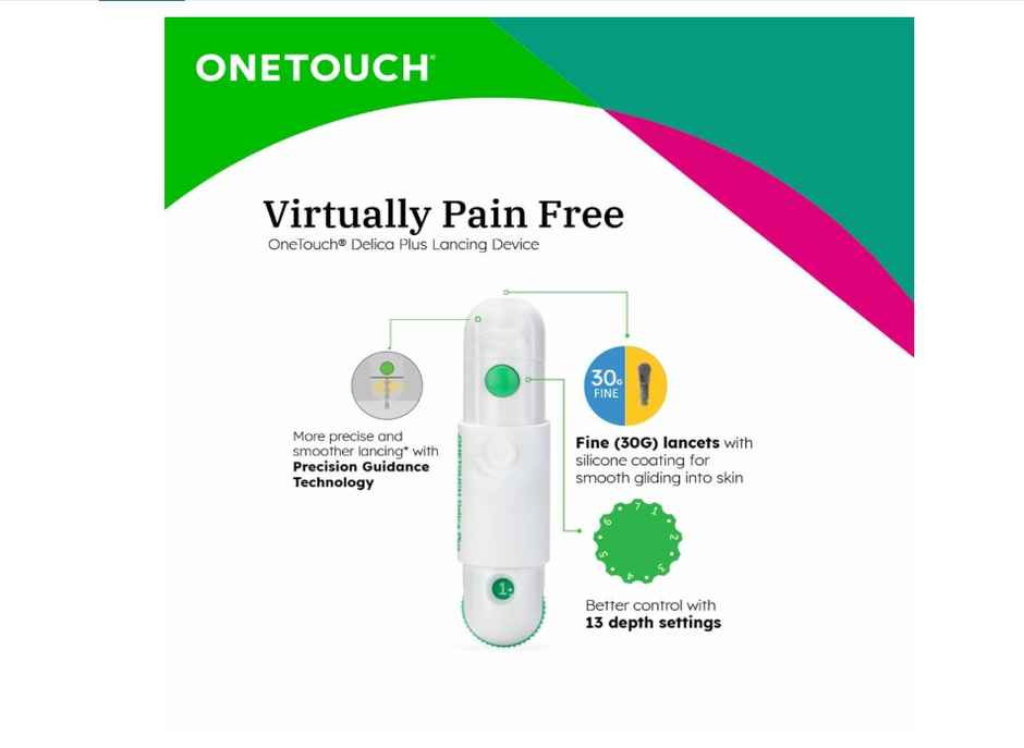 OneTouch Delica Plus Lancing Device with Delica Plus 25 Lancet